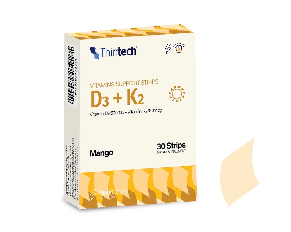Thintech, I D3+K2 Oral Strips