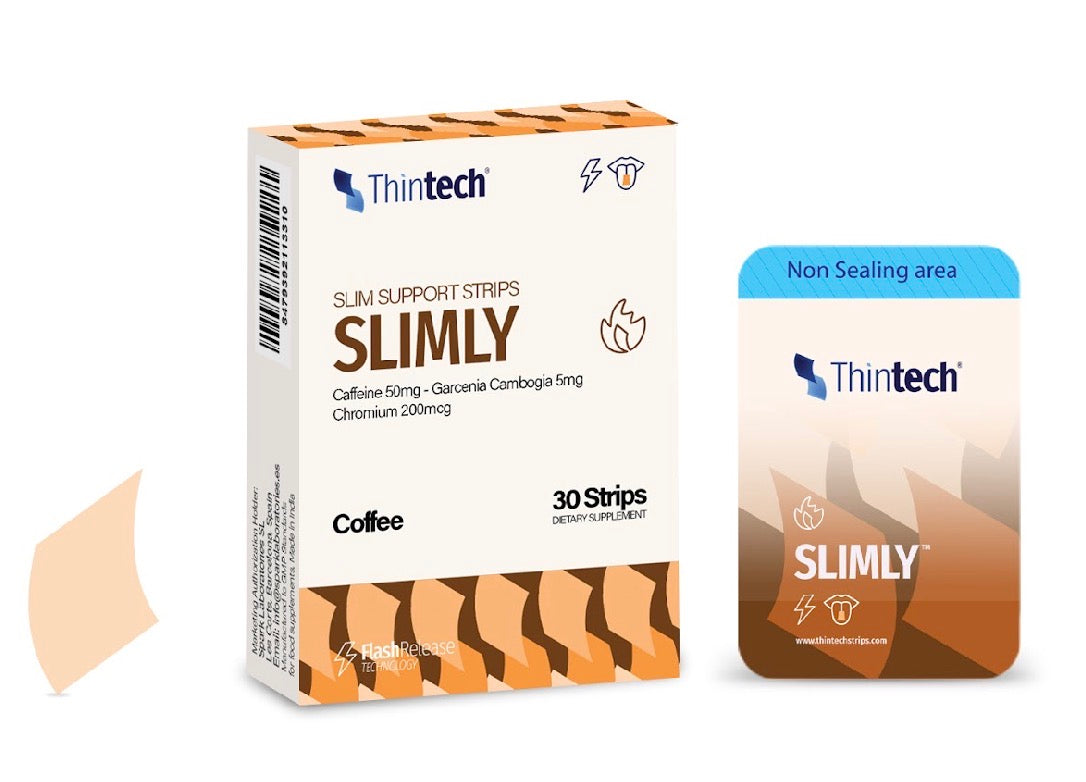 Thintech Slimly 30 Oral Strips | شرائح فموية للتخسيس بنكهة القهوة