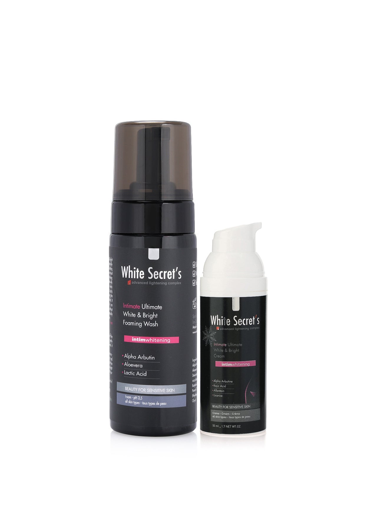 White Secret's Intimate Set Wash + Cream - 2PCS - مجموعة تفتيح منطقة البكيني
